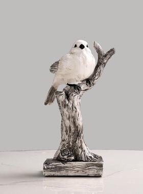 简约小鸟摆件一家三口创意家居电视柜酒柜样板间新家桌面软装饰品