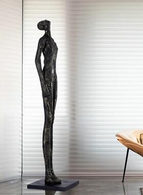 玻璃钢抽象人物雕塑立式玄关装饰售楼处落地大型酒店客厅摆件创意