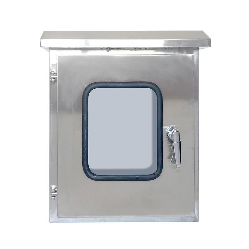 Outdoor stainless steel double-door distribution box outdoor rainproof instrument control box distribution cabinet 500*400200 chassis