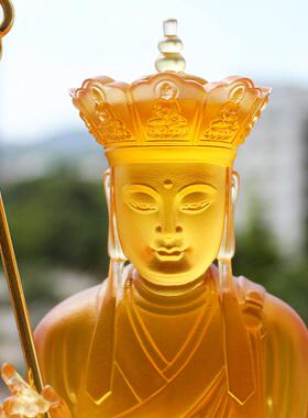 琉璃地藏王菩萨佛像站像坐像居家供奉佛堂寺庙摆件客厅家用地藏像