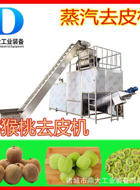 猕猴桃专用蒸汽去皮机智能控温控压不伤果肉不裂果蔬深加工流水线