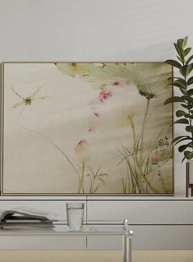 陶花X仟象映画 新中式玄关柜装饰画入户走廊竖版挂画中国风墙壁画