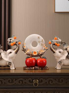 事如摆意财福IXB大象一对创意家居玄关客厅电视柜件轻奢高装档饰