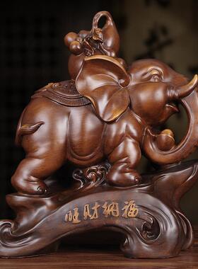 带来财富和宝藏，吉祥如意的大象饰品，一对家庭客厅，镇屋，入口