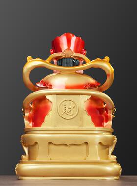 2024年新款仿铜彩文财神爷摆件家用财神像佛像招财供奉办公室香火