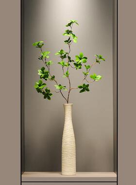 北欧长款细高陶瓷花瓶电视墙书房高款花器格栅玄关柜开放格摆件