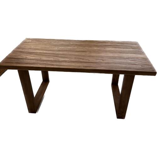 老榆木茶桌台实木书桌大板桌办公桌原木会议桌家用餐桌简约电脑桌 - 图3