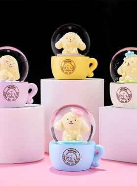 多款新品发光水晶球闪耀公主舞台儿童女桌面摆件小礼物玻璃水球