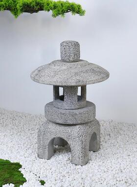 仿古日式石灯笼室内枯山水造景别墅庭院草坪户外照明中式禅意宫灯