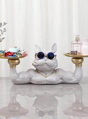 北欧入MZ104户门口客玄关收纳摆件肌肉法双托盘级感家居高厅装饰