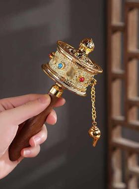 5厘米转经简手摇底座合金双轴承西藏工艺礼品摆饰转简摆件经手摇