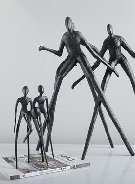 现货北欧金属马赛克人物摆件办公家居饰品软装大卫抽象雕塑工艺品