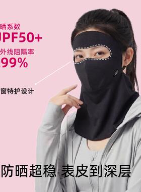 左左女可喝水防晒口罩冰丝透气全脸防护夏季爆款遮阳面罩源头工厂