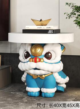 正品国客潮狮落地摆家居饰品厅沙醒发旁边几茶几床头柜开件 业乔