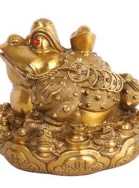 新款直销 铜金蟾 元宝八卦金蟾摆件 九子蟾 工艺品 铜蟾王