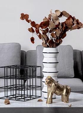 极装简物语厅几何猩猩树陶脂件套装现代家居客样板房软DS8306陈列