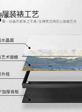 现代简约电表箱装饰画遮挡配电箱弱电源总开关挂画推拉翻盖壁画