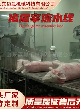 全自动猪屠宰流水线猪宰杀设备生产线整猪脱毛机猪分割猪屠宰设备