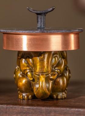 正品朱炳握仁铜 手吉祥精致吉象摆手把件生盘日送礼玩玄学小件伴