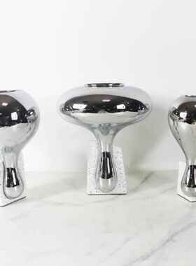 北欧简约镜面水滴造型创意摆件样板房客厅书房家居软装摆设装饰品