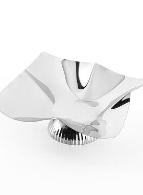 现代艺术不规矩金属果盘碟子摆件样板房酒店餐厅干果甜品盘装饰品