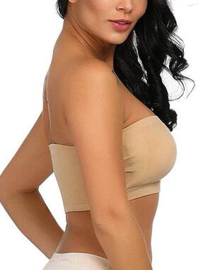 Women Seamless Bandeau Strapless Bras Stretch Tube Top女抹胸