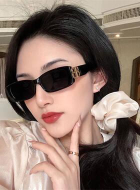 ins新款欧美风复古墨镜女简约方形蹦迪眼镜潮小脸辣妹网红太阳镜