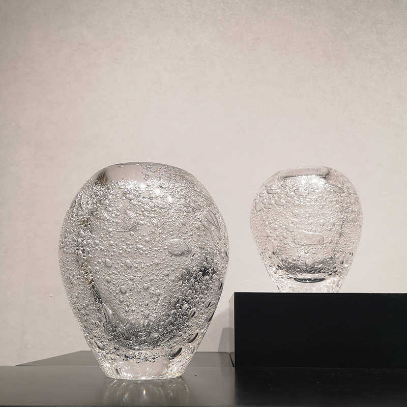 简约现代透明气泡琉璃花瓶家居软装饰品样板房间餐桌花器插花摆件,淘宝优惠券,粉丝福利购,淘宝优惠卷