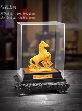 高档绒金镀金会金沙马摆件马到成功办室保险公银行商务销礼品工艺