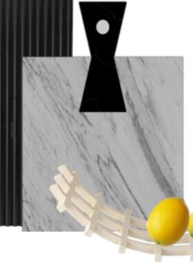 现代简约黑白大理石纹砧板摆件样板间桌面收纳陈设工艺品家居饰品