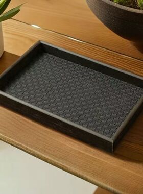卫生间化妆品高级木纹装饰摆件