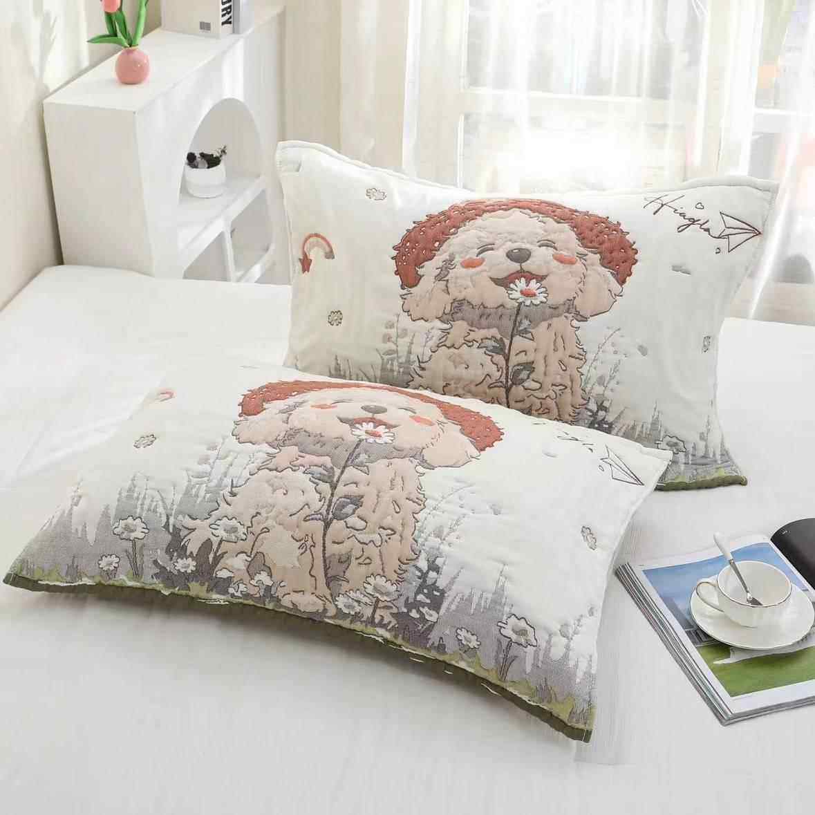 新款云朵泡芙纯棉枕巾一对装加大加厚全棉纱布高档枕头巾柔软吸汗,淘宝优惠券,粉丝福利购,淘宝优惠卷