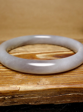 W内径57mm保真新疆和田玉稀有烟紫帝王紫冰猫女款手镯35.17g