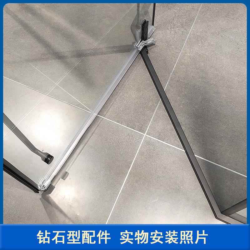 淋浴房配件浴室玻璃门底回水槽外开浴屏下挡水条导水头塑料接水件 - 图3