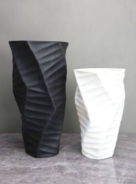 现代简约树脂叶纹花房样器花插板房JZZ售楼部卧室客厅餐厅书饰摆