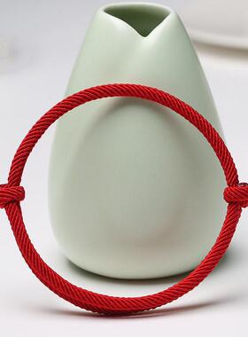 幸运红绳手炼女人男人手工编织串手镯