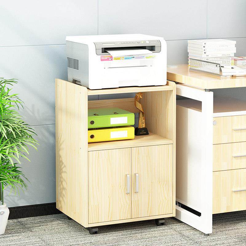 可移动打印机架简约主机柜多层办公室置物架桌边文件收纳架带门,淘宝优惠券,粉丝福利购,淘宝优惠卷