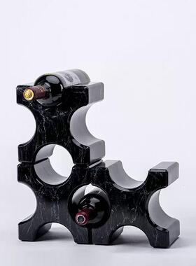 现代石简约理方块组合镂空样酒架板房展厅PXS酒柜客厅大红酒架装