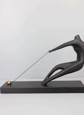 代NPC简约创意装拉绳人摆样件板房电视柜书房客厅玄关现家居桌面