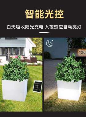 户外led装饰花商业广场街道美陈装饰发光塑料花盆酒店商场花坛
