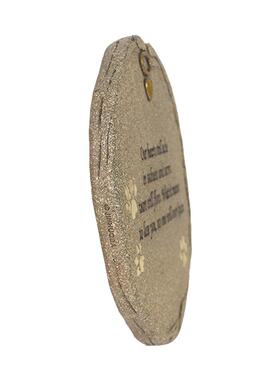 刻字新款圆形小狗墓碑庭院装饰摆件树脂工艺品金火把直销