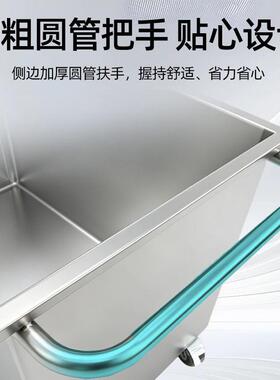 不锈钢推车仓库搬运车围栏车拉货车物流推车加围栏周转手推车