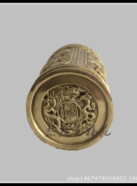 纯铜鱼笔筒摆件 铜器年年有余笔筒文房用品家居装饰工艺品摆件