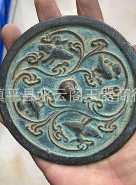 仿古铜镜 法式道具铜镜 门对门仿古铜镜 家居挂件工艺品 道家摆件