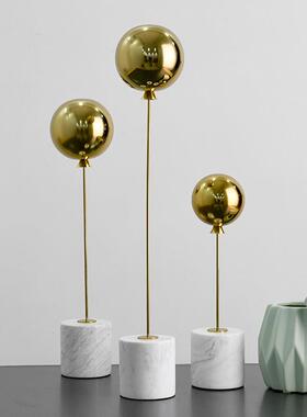 属圆球欧式轻奢时尚约理石摆大件金创LZT-07意家居轻简奢摆件个性
