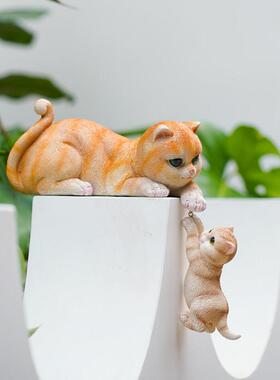 意摆件动物装创饰小猫咪花园庭院桌面玄布关阳台置民宿景造送大猫
