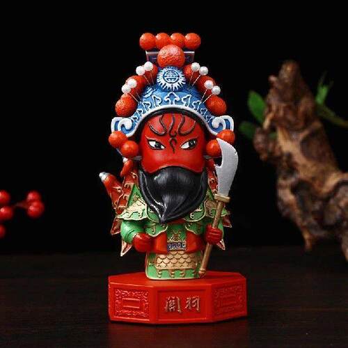 Peking Opera Masks Ornaments Creative 3D Characters Chinese - 图1