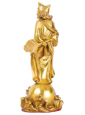 杨铜济公摆件降龙罗汉佛铜像济记癫站0117笑葫芦佛葫芦济公