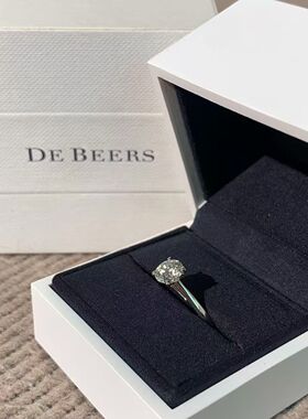 99新De beers/戴比尔斯1克拉钻石PT950铂金戒指50号女款