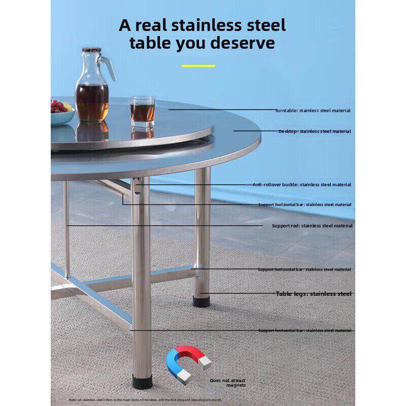304不锈钢折叠桌吃饭桌摆摊夜市便携户外家用圆台桌桌子餐桌大圆,淘宝优惠券,粉丝福利购,淘宝优惠卷